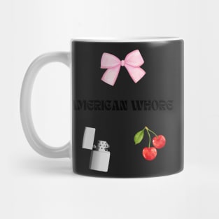 American Whore Song Print Sticker Pack Mug